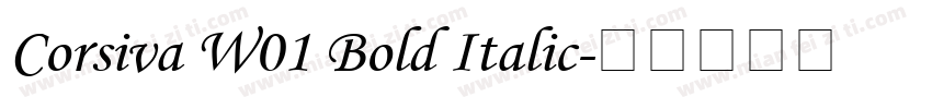 Corsiva W01 Bold Italic字体转换